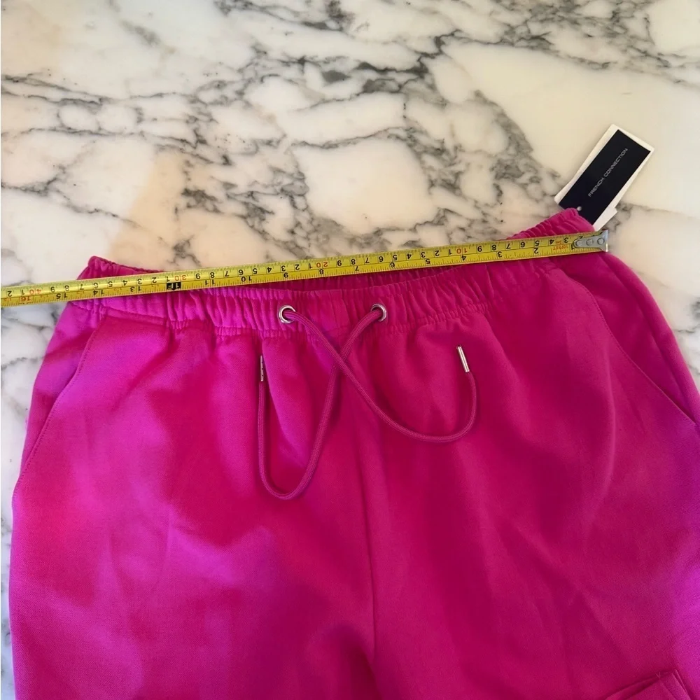 NWT French Connection Emiko Whisper Ruth Pants In Wild Rosa Sz 6 drawstring - Picture 4 of 9